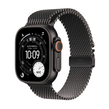Apple Watch Ultra 3Gps + Cellular49Mmblack Titanium Case With Black Titanium Milanese Loop - Larg