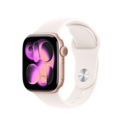 Apple Watch Series 11Gps + Cellular 42Mm Rose Gold Aluminium Case With Light Blush Sport Band - S/M