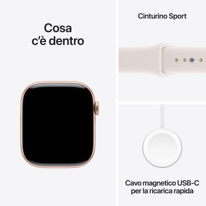 Apple Watch Series 11Gps + Cellular 46Mm Rose Gold Aluminium Case With Light Blush Sport Band - S/M