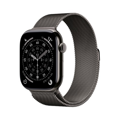 Apple Watch Series 11Gps E Cellular 46Mmslate Titanium Case With Slate Milanese Loop, M/L