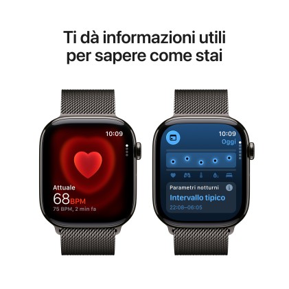 Apple Watch Series 11Gps E Cellular 46Mmslate Titanium Case With Slate Milanese Loop, M/L