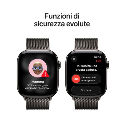 Apple Watch Series 11Gps E Cellular 46Mmslate Titanium Case With Slate Milanese Loop, M/L