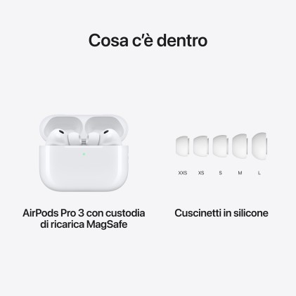 Auricolari Airpods Pro3(2025)Magsaf E Ricarica Usb-C Bianco