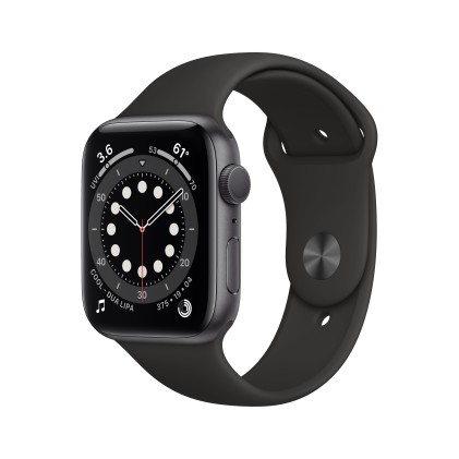 Watch 6 40Mm Gps Spacegray Alumin. Black Sport Band