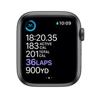 Apple Watch Series 6 Gps + Cellular, 44Mm Space Grey Aluminium Case With Black Sport Band - Regular