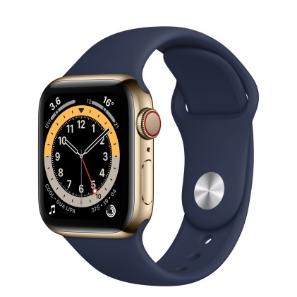Apple Watch Series 6 Gps+Cellular 40Mm Gold Stainless Steel Case With Deep Navy Sport Band