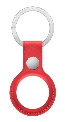 Apple Airtag Leather Key Ring - (Product)Red