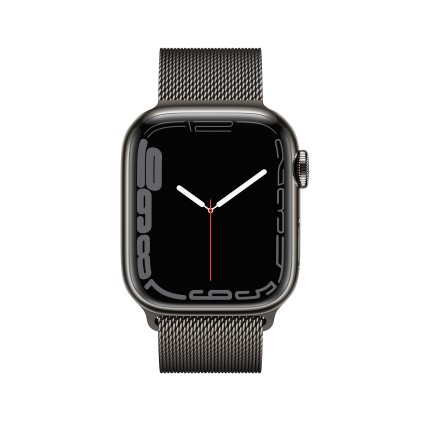 Apple Watch Series 7 Gps + Cellular 41Mm Graphite Stainless Steel Case With Graphite Milanese Loop