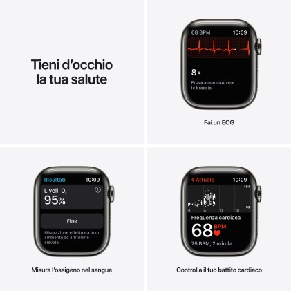 Apple Watch Series 7 Gps + Cellular 41Mm Graphite Stainless Steel Case With Graphite Milanese Loop
