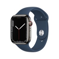 Apple Watch Series 7 Gps + Cellular 45Mm Graphite Stainless Steel Case With Abyss Blue Sport Band -