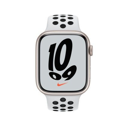 Apple Watch Nike Series 7 Gps + Cellular 45Mm Starlight Aluminium Case With Pure Platinum/Black Nike