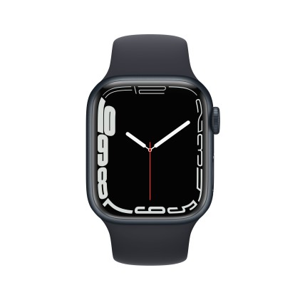 Apple Watch Series 7 Gps 41Mm Midnight Aluminium Case With Midnight Sport Band - Regular