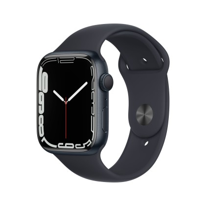 Apple Watch Series 7 Gps 45Mm Midnight Aluminium Case With Midnight Sport Band - Regular