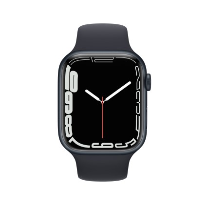 Apple Watch Series 7 Gps 45Mm Midnight Aluminium Case With Midnight Sport Band - Regular