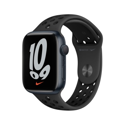 Apple Watch Nike Series 7 Gps 45Mm Midnight Aluminium Case With Anthracite/Black Nike Sport Band - R