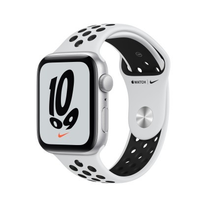 Apple Watch Nike Se Gps 44Mm Silver Aluminium Case With Pure Platinum/Black Nike Sport Band - Regula