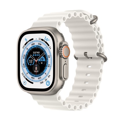 Apple Watch Ultra Gps + Cellular, 49Mm Titanium Case With White Ocean Band