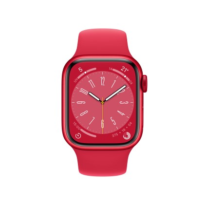 Apple Watch Series 8 Gps + Cellular 41Mm (Product)Red Aluminium Case With (Product)Red Sport Band -