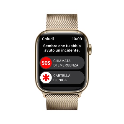 Apple Watch Series 8 Gps + Cellular 45Mm Gold Stainless Steel Case With Gold Milanese Loop