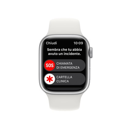 Apple Watch Series 8 Gps + Cellular 41Mm Silver Aluminium Case With White Sport Band - Regular