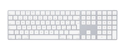 Apple Magic Keyboard Wireless Bluetooth, Switch A Forbice, Compatibile Mac/Ios, Bianco/Argento