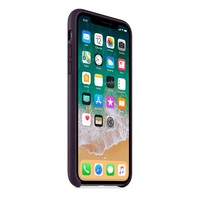 Apple iPhone X Leather Case - Dark Aubergine