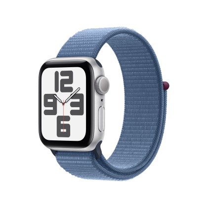 Apple Watch Se Gps 40Mm Silver Aluminium Case With Winter Blue Sport Loop