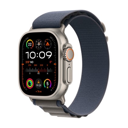 Apple Watch Ultra 2 Gps + Cellular, 49Mm Titanium Case With Blue Alpine Loop - Medium