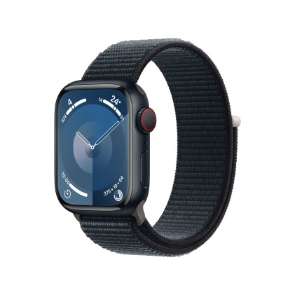 Apple Watch Series9 Gps + Cellular 41Mm Midnight Aluminium Case With Midnight Sport Loop