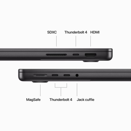 Macbook Pro 14 Apple M3 Max 14C.Sg 30.Gpu 36Gb Ram 1Tb Ssd Nero  2023