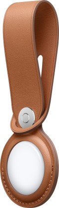 Apple Airtag Leather Loop - Saddle Brown