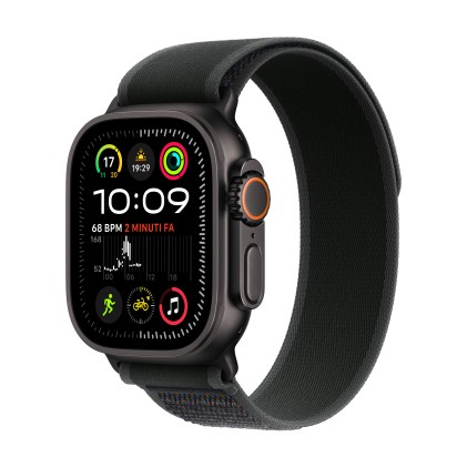 Apple Watch Ultra 2 Gps + Cellular 49Mm Black Titanium Case With Black Trail Loop - S/M