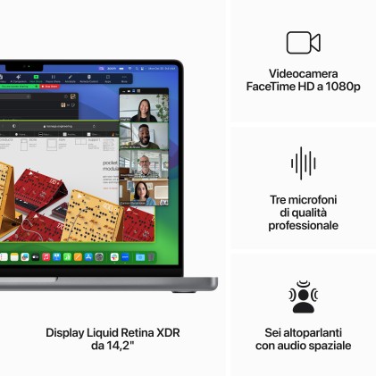 Apple Nb Macbook Pro 14 Inch Apple M3 Chip  8 Core Cpu  10 Core Gpu 16Gb 1Tb Ssd Space Grey