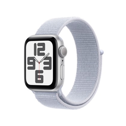 Apple Watch Se Gps 40Mm Silver Aluminium Case With Blue Cloud Sport Loop