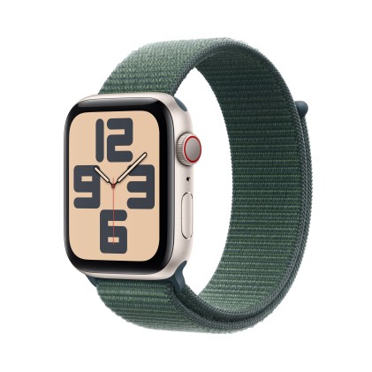 Apple Watch Se Gps + Cellular 44Mm Starlight Aluminium Case With Lake Green Sport Loop