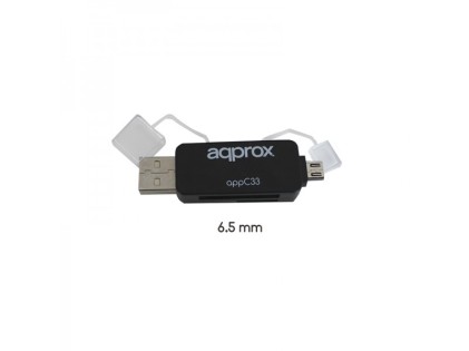 Approx APPC33 lettore di schede USB 2.0/Micro-USB Nero