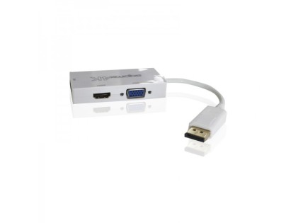 Approx appC37 DisplayPort VGA + HDMI + DVI Bianco