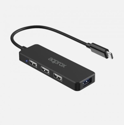 Approx APPC48 hub di interfaccia USB tipo-C 5000 Mbit/s Nero