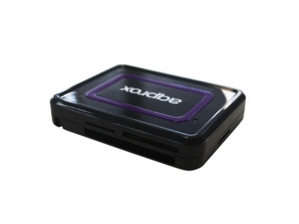 Approx appCRDNIB lettore di schede USB 2.0 Nero, Porpora