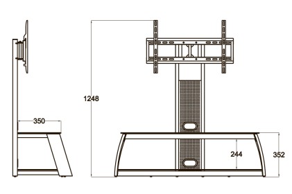Approx appST07E supporto TV e sistema audio 2 ripiani