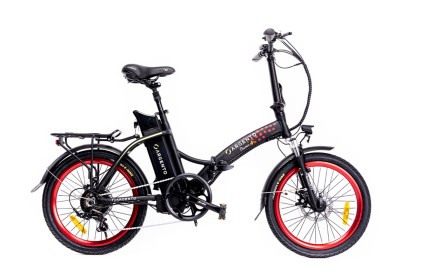 Argento Bicicletta Elettrica E-Bike Piuma Plus Rossa