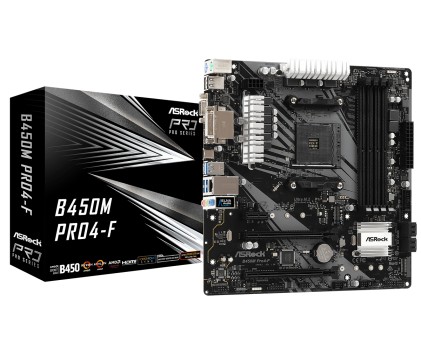 Asrock B450M Pro4-F Presa AM4 micro ATX AMD B450