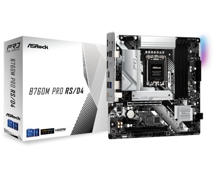 Asrock Mb B760, B760M Pro Rs/D4, Lga1700, 4 Ddr4 , Matx