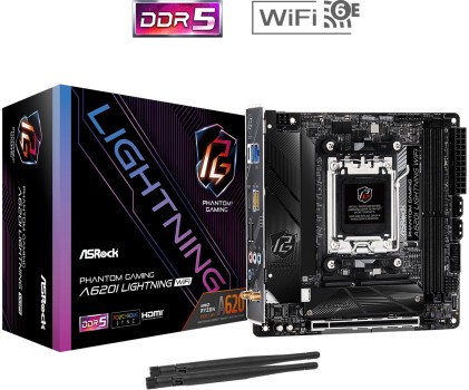 Asrock A620I Lightning WiFi AMD A620 Socket AM5 mini ITX