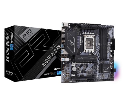 Asrock Mb B660, B660M Pro Rs, Lga 1700, 4Ddr4, Matx, Alder Lake
