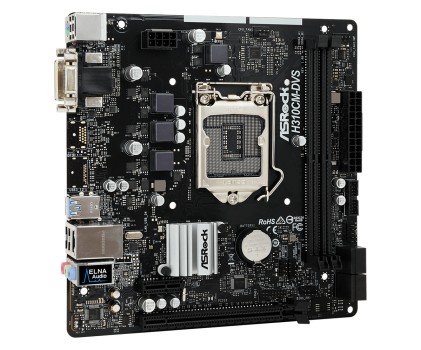 Asrock Mb H310, H310Cm-Dvs, Lga 1151, 2Ddr4 Pci-E X16 Dvi Matx