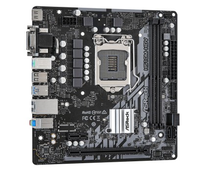 Asrock Mb H510, H510M-Hdv, Lga 1200, 2Ddr4, 4Sata3,  Vga/Dvi/Hdmi, Matx, Rocket Lake