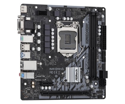 Asrock Mb H510, H510M-Hdv R2.0 Lga 1200, 2Ddr4, 4Sata3,  Vga/Dvi/Hdmi, Matx, Rocket Lake