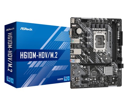 Asrock Mb H610, H610M-Hdv/M.2, Lga 1700, 2Ddr4, M2, Matx, Alder Lake