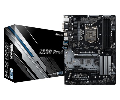 Asrock Mb Z390 Pro4 Lga 1151 4Ddr4 2Pci-E X16 M2 Dvi/Hdmi Atx